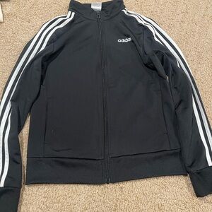 Adidas Black Jacket with White Accents
